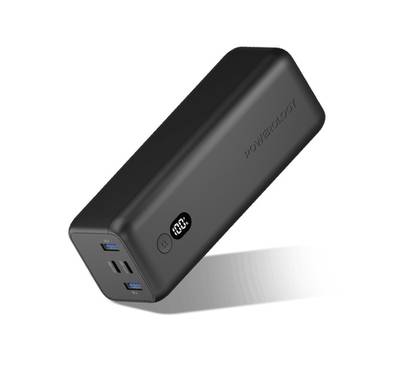 Powerology 30000mAh PD 100W Onyx Power Bank, Dual USB-C a...