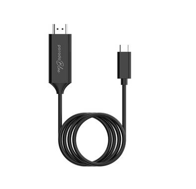 Porodo Blue Type-C to HDMI Ultra HD Cable 2M 4K - Black