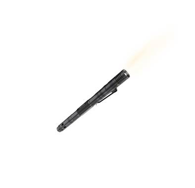 Porodo LifeStyle Multi-Function Tactical Pen 6-in-1 with SMD Bulb, Flashlight, Holder, Pen, Whistle, Bottle Opener and Safety Hammer, 25 Lumens, 3 Hours Working Time - Black