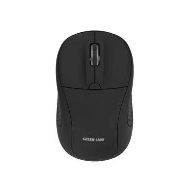 Green Lion G200 Wireless Mouse, Lightweight, Compact Design, Up to 10m Operating Range, 800, 1200, 1600 DPI Resolution - Black