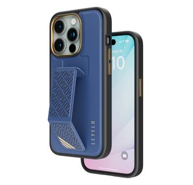Levelo iPhone 15 Pro Max for Morphix Cuero Gripstand Case...