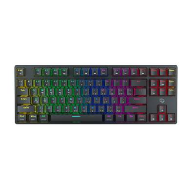 Porodo Gaming 3-in-1 Wireless Mechanical Keyboard TKL Gateron Pro Switch (Red) - Black
