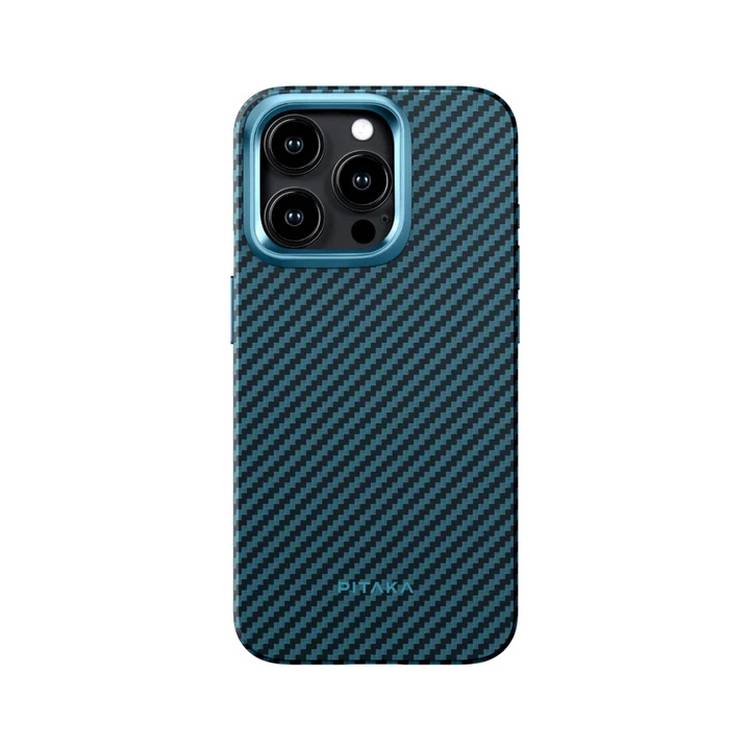 Pitaka iPhone 15 Pro MagEZ Case 4 1500D - Black/Blue Twill