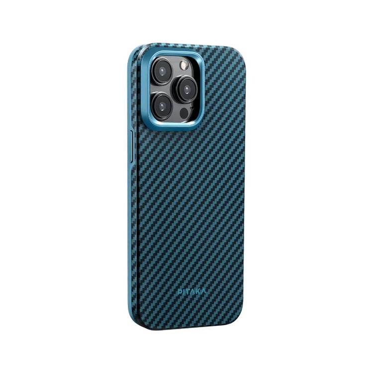Pitaka iPhone 15 Pro MagEZ Case 4 1500D - Black/Blue Twill