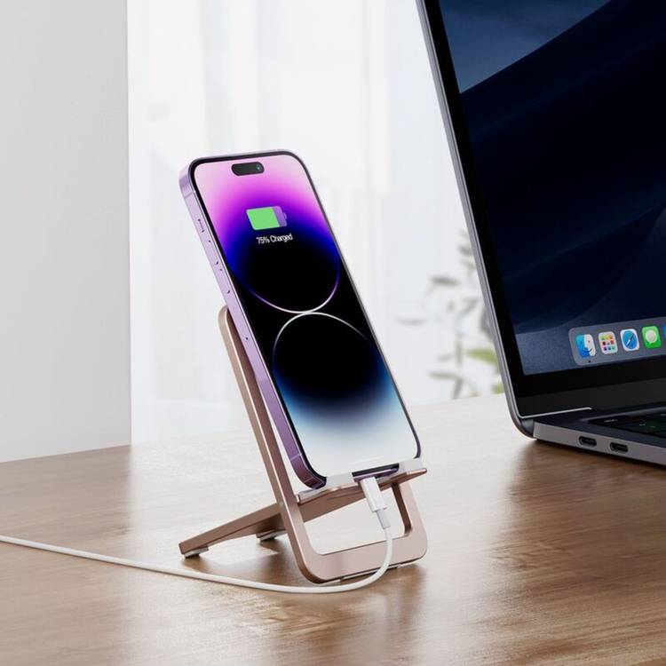 Levelo Airlift Aluminum Foldable Phone Stand - Pink