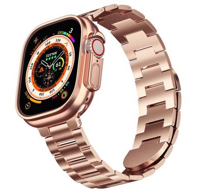 Green Lion Acero Correa Watch Band 42/44/45/49MM - Rose Gold