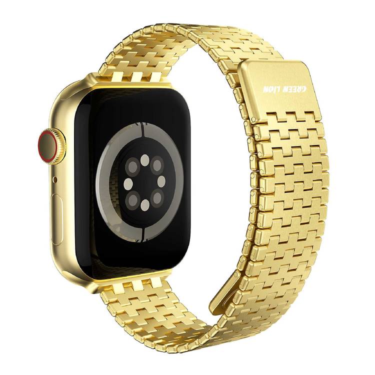 Green Lion Metallic Link Watch Band 42/44/45/49MM - Gold