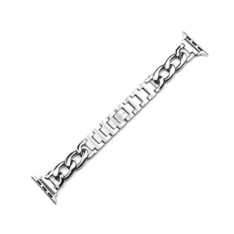 Green Lion Bella Watch Band for Apple Watch 42/44/45/49mm, Stainless Steel Material, High Grade Material, Comfortable to Wear, Designed for Women - Silver