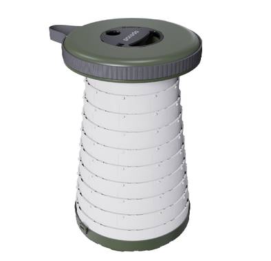 Porodo Camping Telescopic LED (White/Yellow) Stool - Green