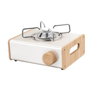 Porodo Lifestyle Portable Outdoor Burner Stove with 4 Adjustable Flame Settings, Long Gas Tank, Electronic Ignition, Wide Base, Rust & Wear-Resistant, Portable Design, 2800W Combustion Power - Light Brown