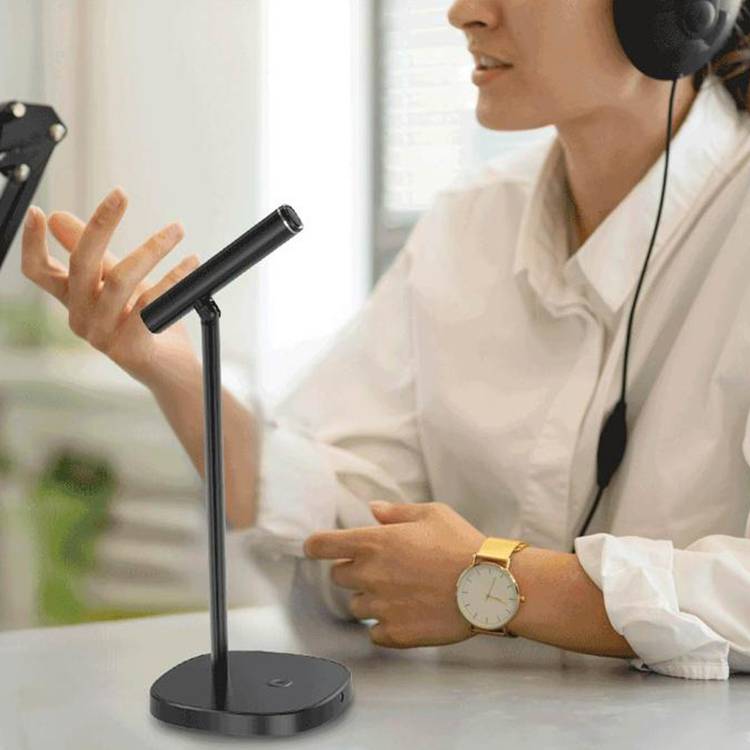 Porodo Professional Microphone with USB Cable Plug and Play   - Black