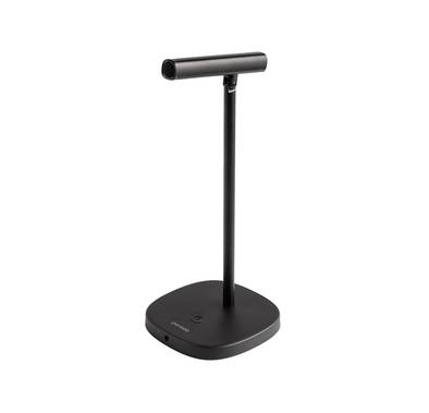 Porodo Desktop Tiltable USB Microphone with USB-C Data Cable, Mute Button, Plug & Play Design, Low Latency, AI Noise Reduction, Windows, iOS, Mac & Android Compatible - Black