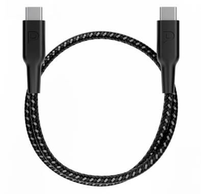 Powerology Braided USB-C to USB-C Data & Fast Charge 30cm...