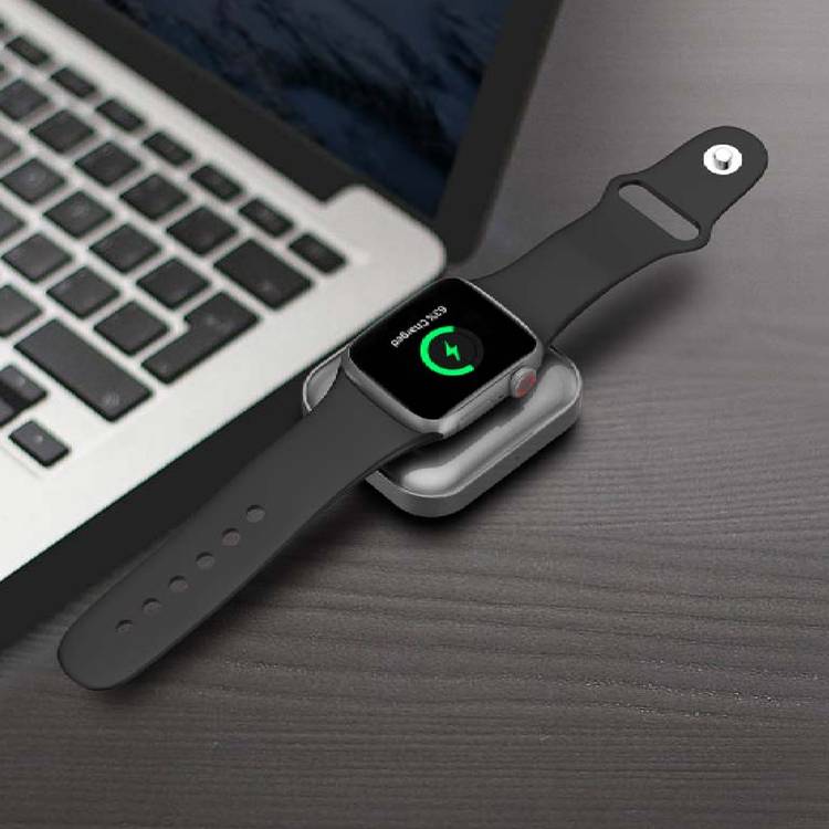 Porodo Dual-Dock Wireless Charger For Watch & Earbuds - Grey