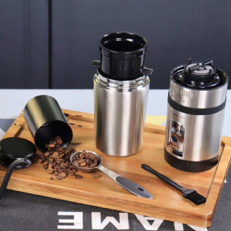 Green Lion Portable Coffee Maker Kettle Stainless Steel  - Black