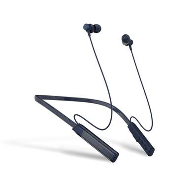 Green Lion Veria Wireless Neckband Earphones with Control Buttons, Up to 17 Hours Play Time & Up to 17.5 Hours Talk Time, 65 Days Standby, FTD Chipset, Built-in Microphone, 12m Transmission Range - Blue
