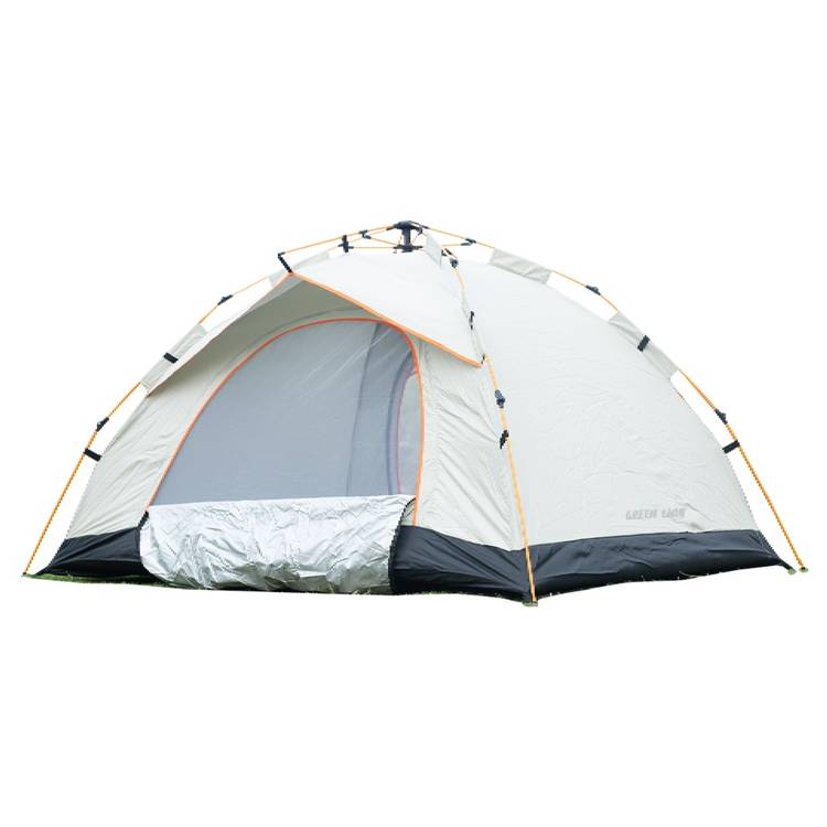 Green Lion GT-3 Camping Tent, Capable of Fitting 3-4 People, Portable & Lightweight Design, Easy to Assemble, UV Protection, Waterproof, Windproof Rope - Beige