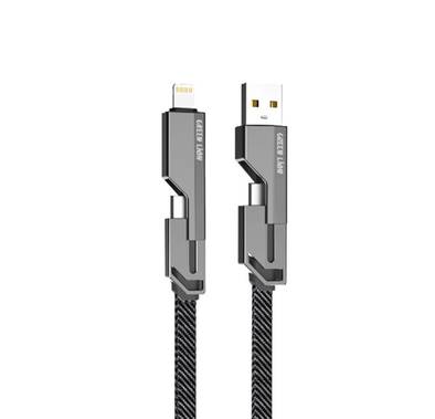 Green Lion Transformer All In One Braided Cable (1m) - Black