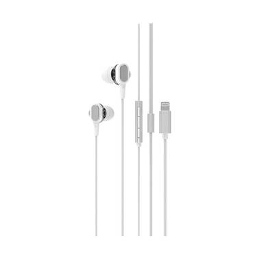 Green Lion Echo Stereo Wired Earphones with Control Buttons, Built-in Microphone, 95dB Sensitivity, Super Lightweight, User Friendly - White