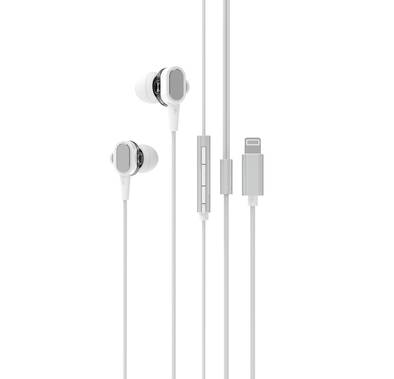 Green Lion Echo Stereo Earphones, Inbuilt Mic, Control Buttons - White
