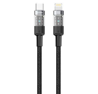 Porodo Braided 30W PD Type-C to Lightning Fast Charging C...
