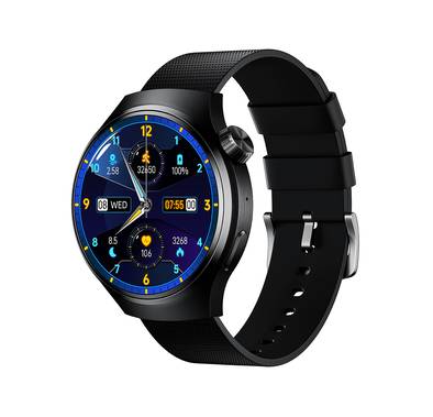 Porodo Sfera Smart Watch with 1.43 Inches AMOLED Full Touch Screen, Comprehensive Health Monitoring, IP67 Water Resistant Level, Real-time Notifications, Watch Finder Feature, Bluetooth Calling, 7-15 Days Working Time - Black