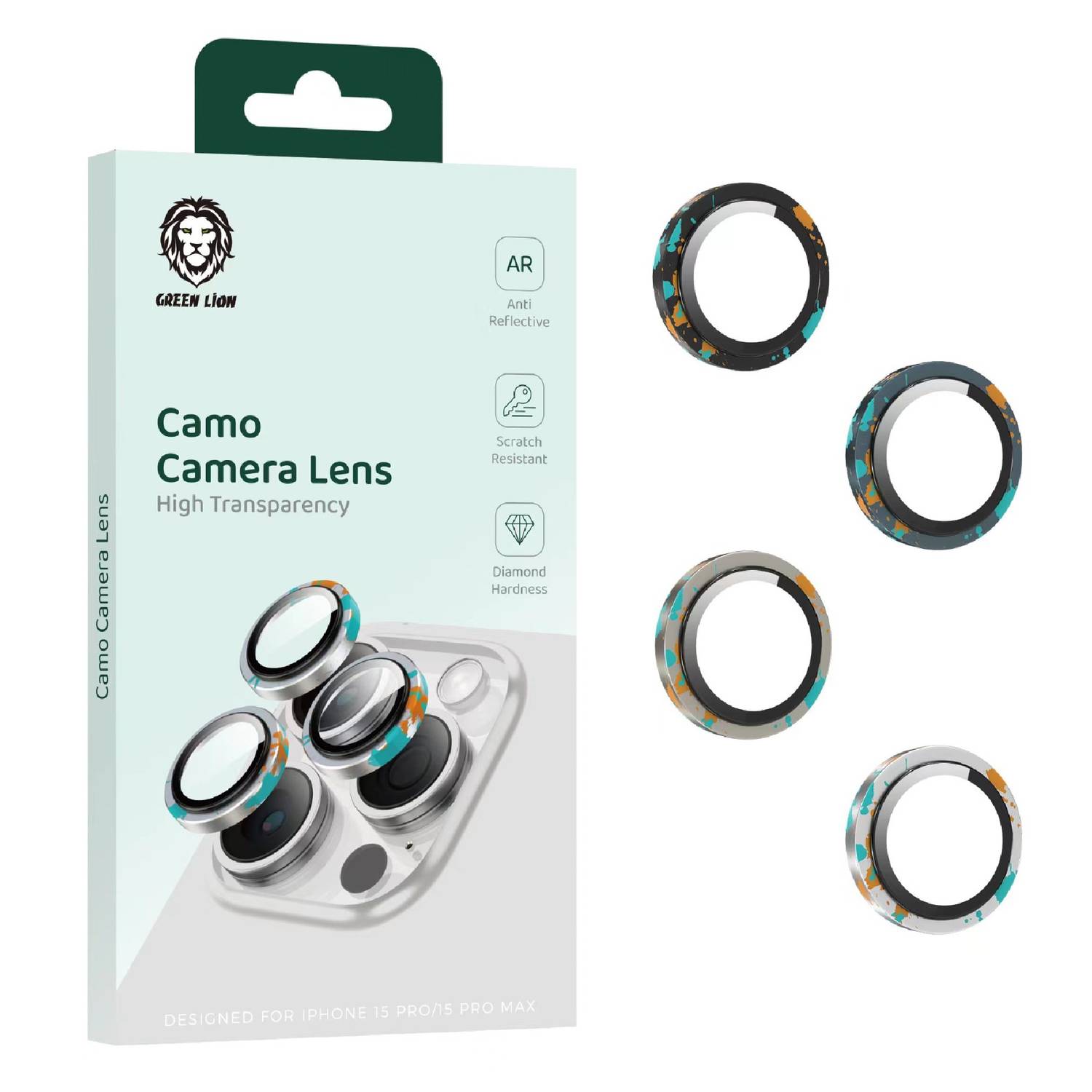 Green Lion Camera Lens for iP15 Pro/Pro Max