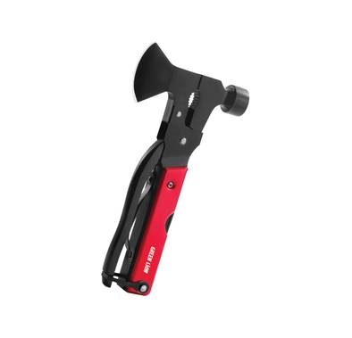 Green Lion Storm Breaker Multi-Tool Axe with Stainless Steel 420 Material, 13 Functions in One, Sharp Edge, Easy to Carry & Durable - Red