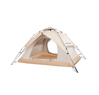 Green Lion GT-4 Ultimate Camping Tent with UV Protection, Easy To Assemble, Wind Resistance, 2 Doors, Waterproof, Ventilated Mesh - Beige
