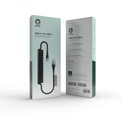 كابل Green Lion USB-A إلى USB-C TPU بطول 1.8 متر - أسود