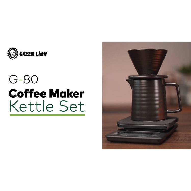 Green Lion G 80 Plus Coffee Maker Set in UAE Coffee Scale Travel Box Black Color GNG80PCOFFSTBK