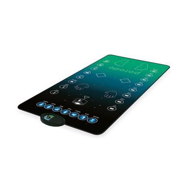Porodo Smart Interactive Prayer Mat with Pre-Recorded Dua & Surah, 26 Touch-Sensitive Keys, LED Indicator, 7 Languages Support, Auto Play Feature, Comprehensive Salah Program - Blue