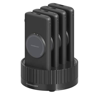 Powerology 4-in-1 Power Station with 10000mAh Battery Cap...