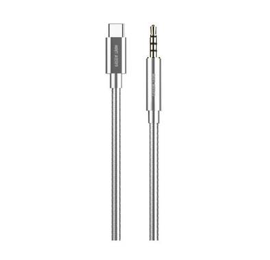 Green Lion USB-C To Aux Cable with Stainless Steel Plating 90cm  - Silver