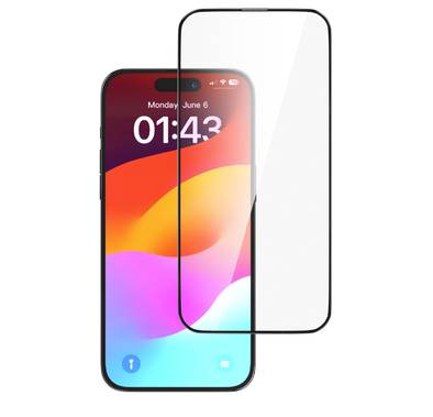 Devia iPhone 15 Plus For Star Series Full Screen Entire View Tempered Glass - Black