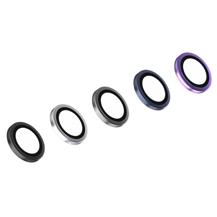 Devia iPhone 15 Pro & 15 Pro Max For Peak Series Crystal Lens Protector (3 pcs) - Blue