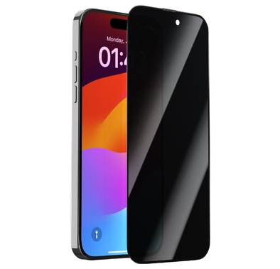 Devia iPhone 15 Pro Max Van Series Full Screen Privacy Twice - Tempered Glass - Black