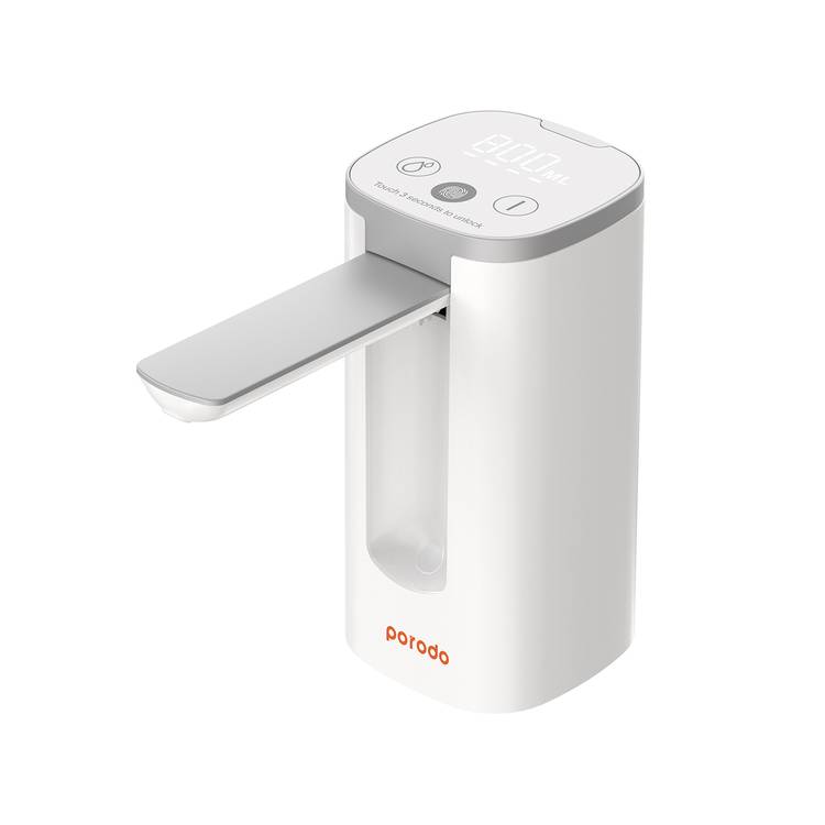 Porodo Lifestyle Automatic Portable Digital Water Dispenser with Universal Bottle Compatibility - White