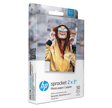 50 Sheets HP Sprocket 2X3 Premium Zink Sticky-Back Photo Paper