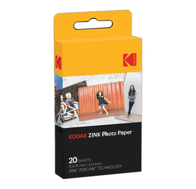 20 Sheets Kodak Zink Photo Paper 50 x 76 mm-Black