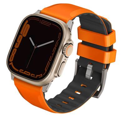 Uniq Linus Airosoft Silicone Strap for Apple Watch - Volt Orange
