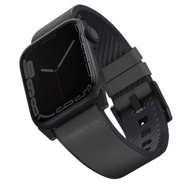 UNIQ Straden Waterproof Leather Hybrid Apple Watch Strap - Rhino Grey