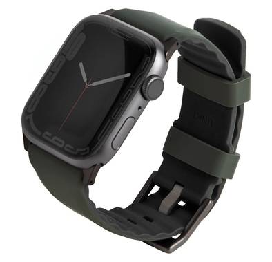 Uniq Linus Airosoft Silicone Strap for Apple Watch - Moss Green