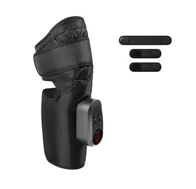 Porodo Portable Knee & Calf Rechargeable Massager with Timer, 3 Pressure Levels, 3 Heating Level, 5W Rated Power, 2.5 Hours Working Time - Gray