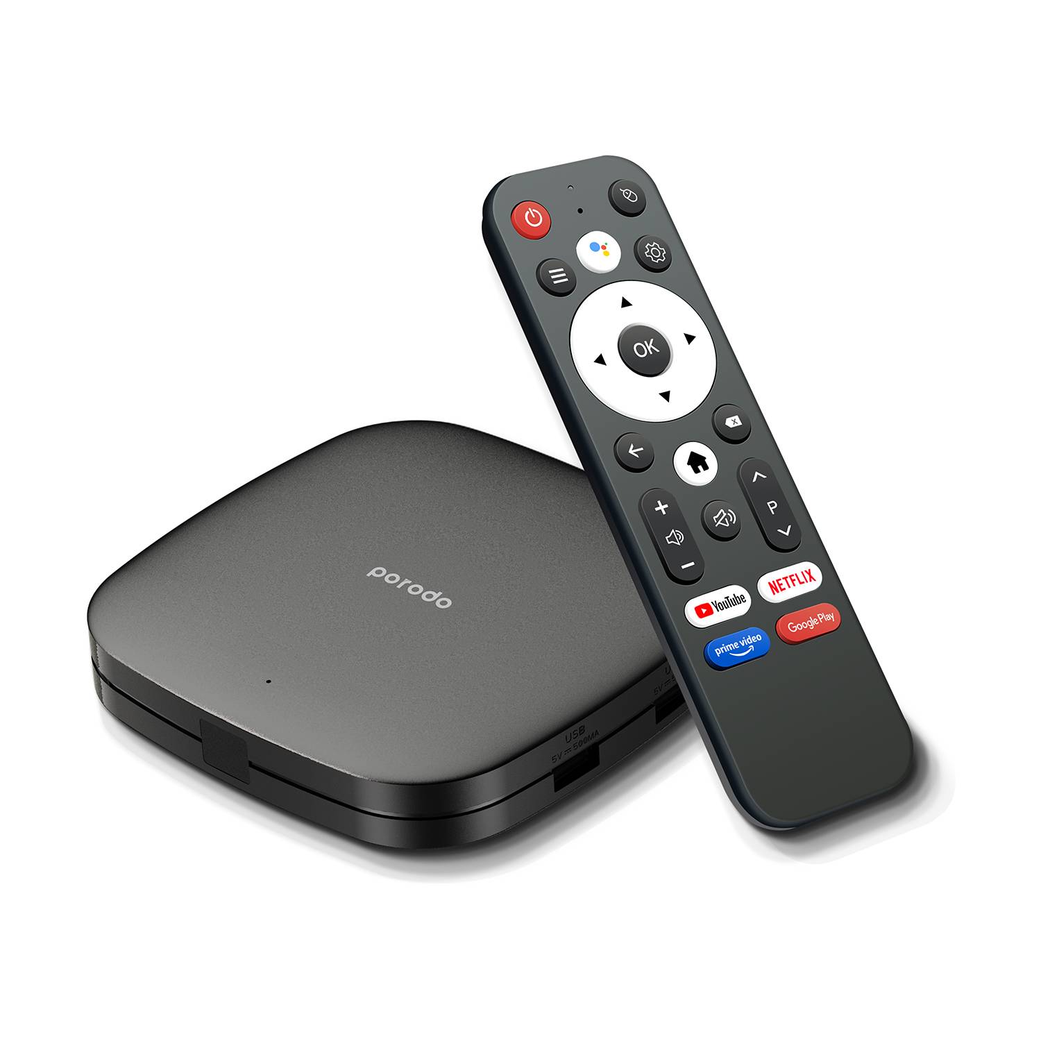 Porodo Android TV Box in UAE 4K Ultra HD Quad Core Black Color PD ANTVB BK
