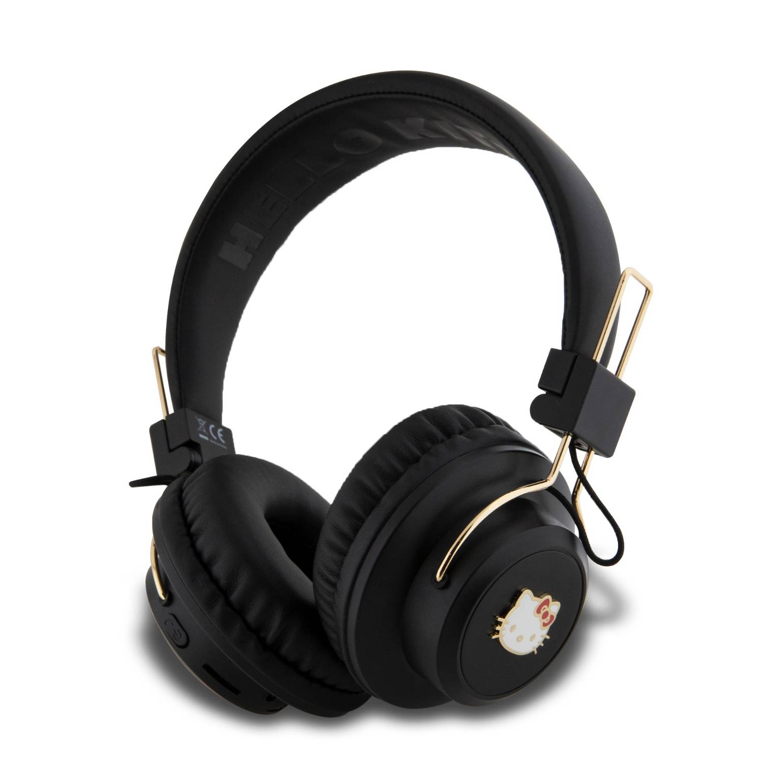 Buy Hello Kitty Bluetooth Headphones Metal Logo Round Shape Black HKBH9KHLMK