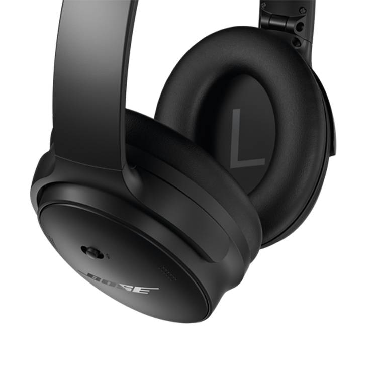 Bose Quiet Comfort Ultra Headphones with Removable Cushions, Active Noise Cancelling, Built-in Microphone, Echo Reduction, Up to 24 Hours Playtime - Black