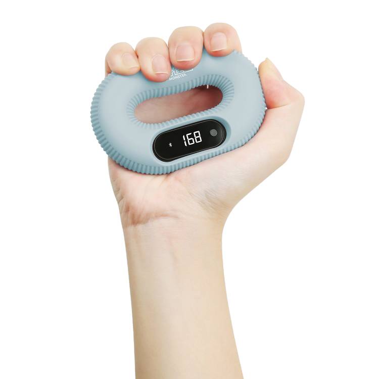 Porodo Smart Strength Grip with Digital Display, 60mAh Battery Capacity, App Game Interaction, Type-C Charging Port, 1 Hour Charging Time, 5 Hours Working Time, Bluetooth Version 5.1 - Blue