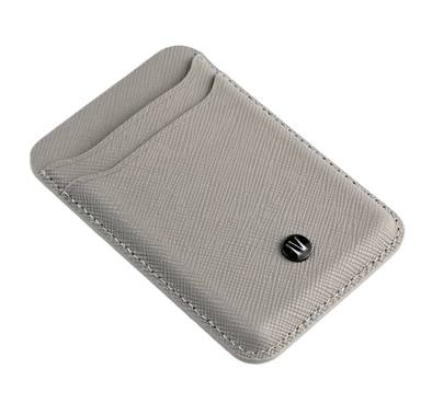 Levelo Bond MagSafe Card Holder Wallet with Metal Signature Logo - Gray