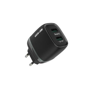 Green Lion Dual USB 12W Wall Charger With USB-A To USB-C ...